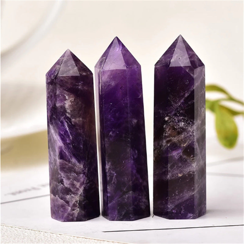 Natural Amethyst Column Hexagonal