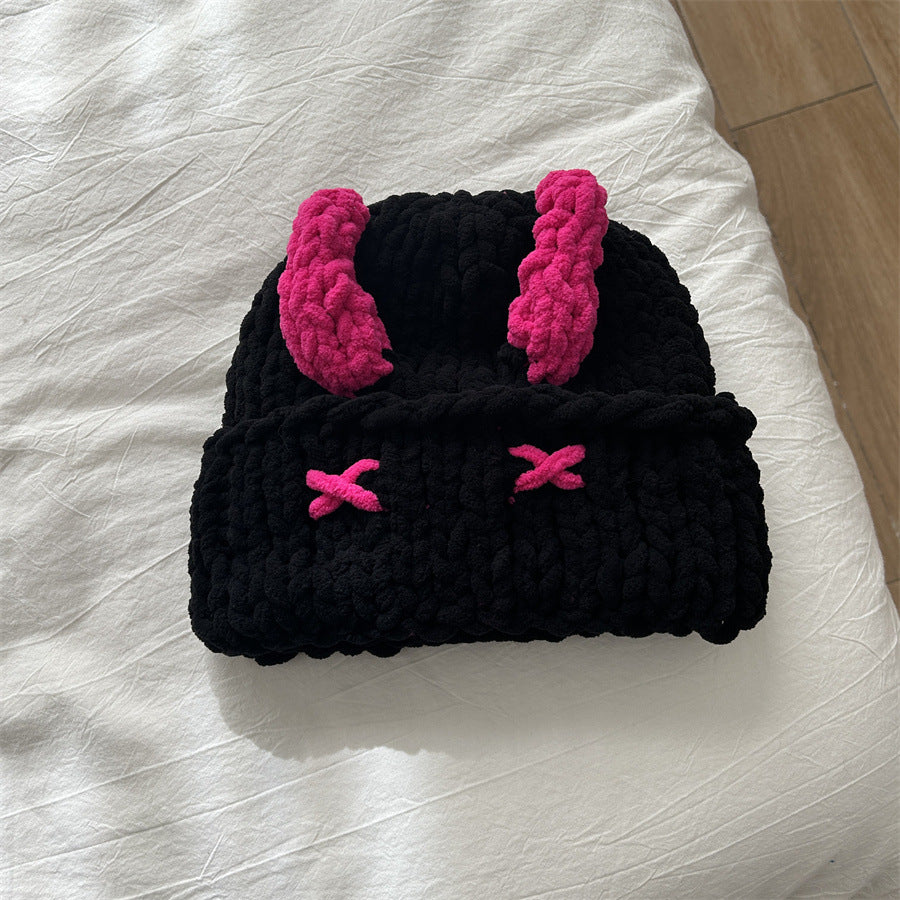 Cute Little Devil Horn Hood Knitted Hat