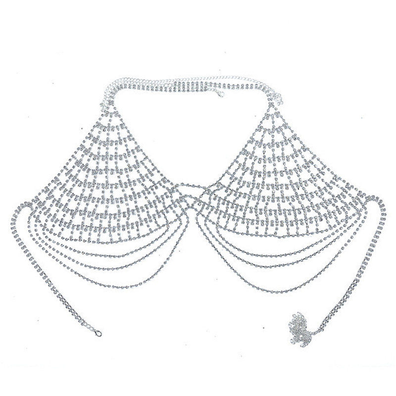 Sexy Rhinestone Lingerie Body Chain