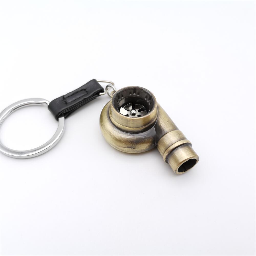 Car Turbo Whistle Alloy Metal Keychains