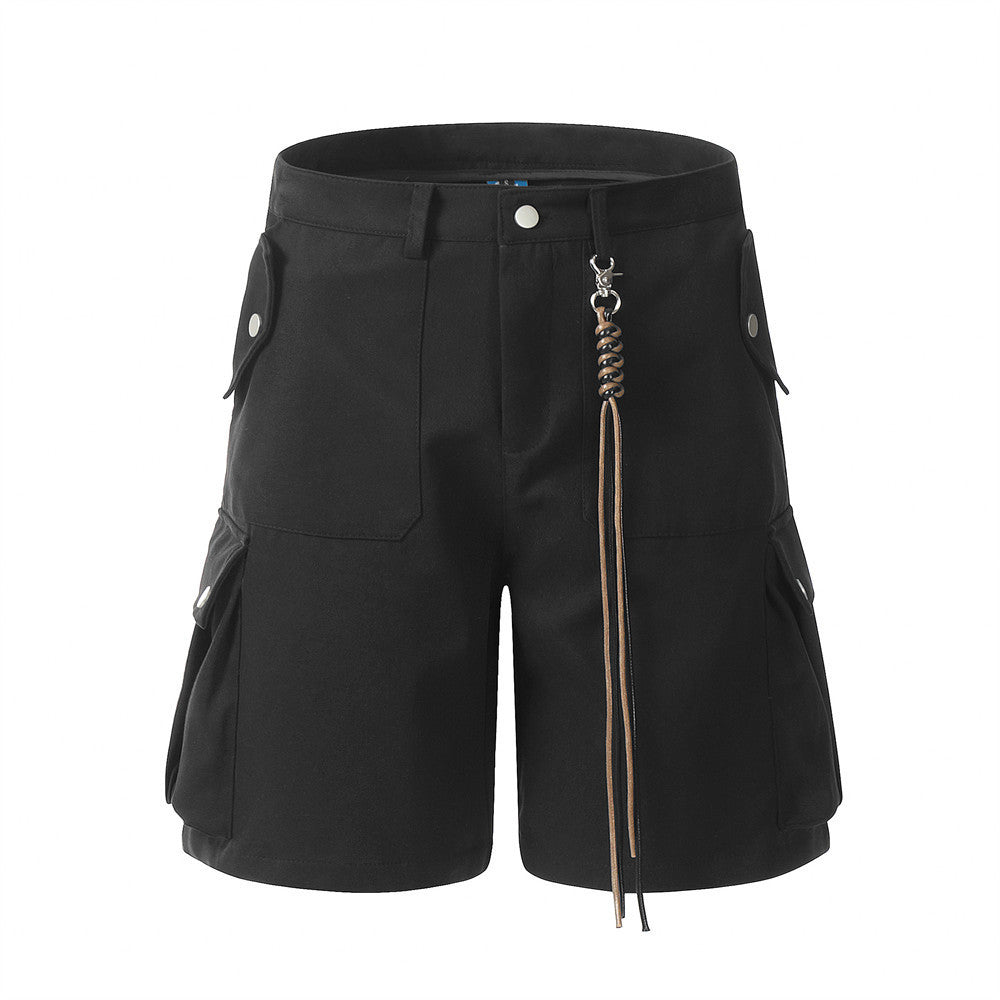 Multi-Pocket Straight Shorts