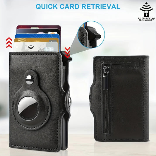 Men's Tracker Card Clamp Metal Card Holder Wallet