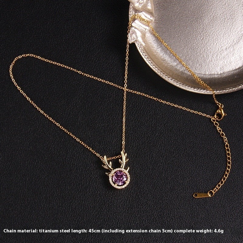 Purple Zircon Necklace