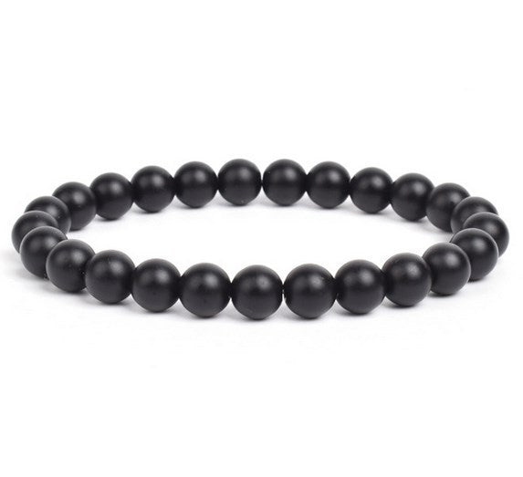 Unisex 8mm Agate Beads Bracelet