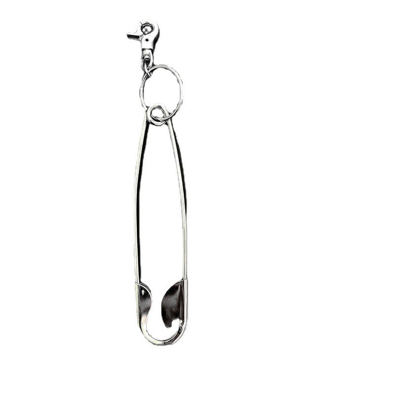 Large Stainless Steel Safety Pin Keychain