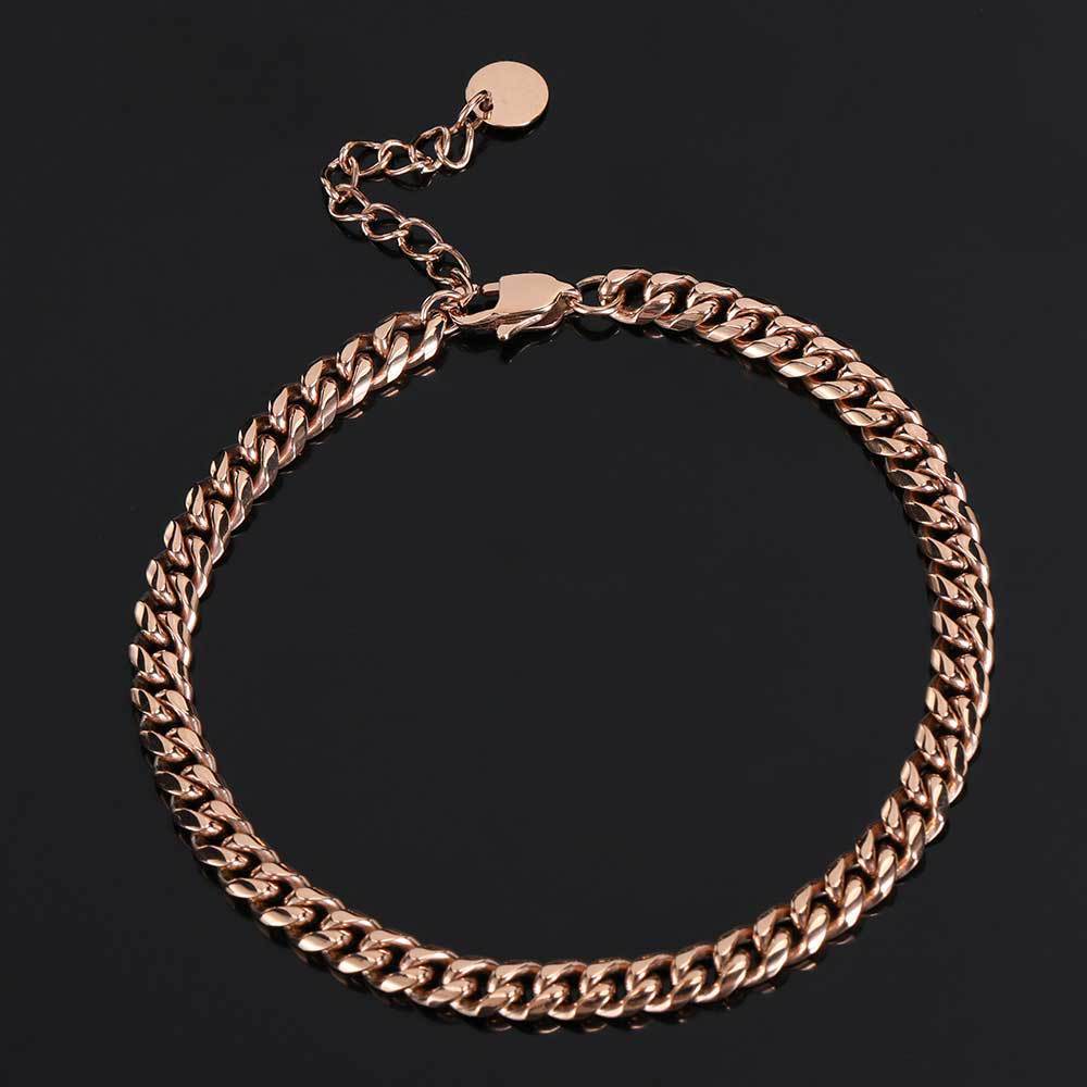 Stainless Steel Trendy Micro Inlaid Zircon Anklet