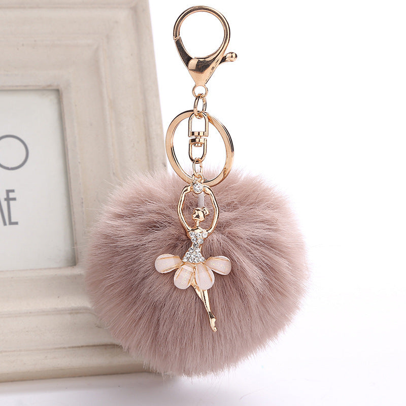 Ballerina Puff Keychain