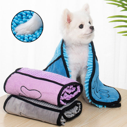 Quick-Drying Super Absorbent Dog Bathrobe Microfiber Bath Towels