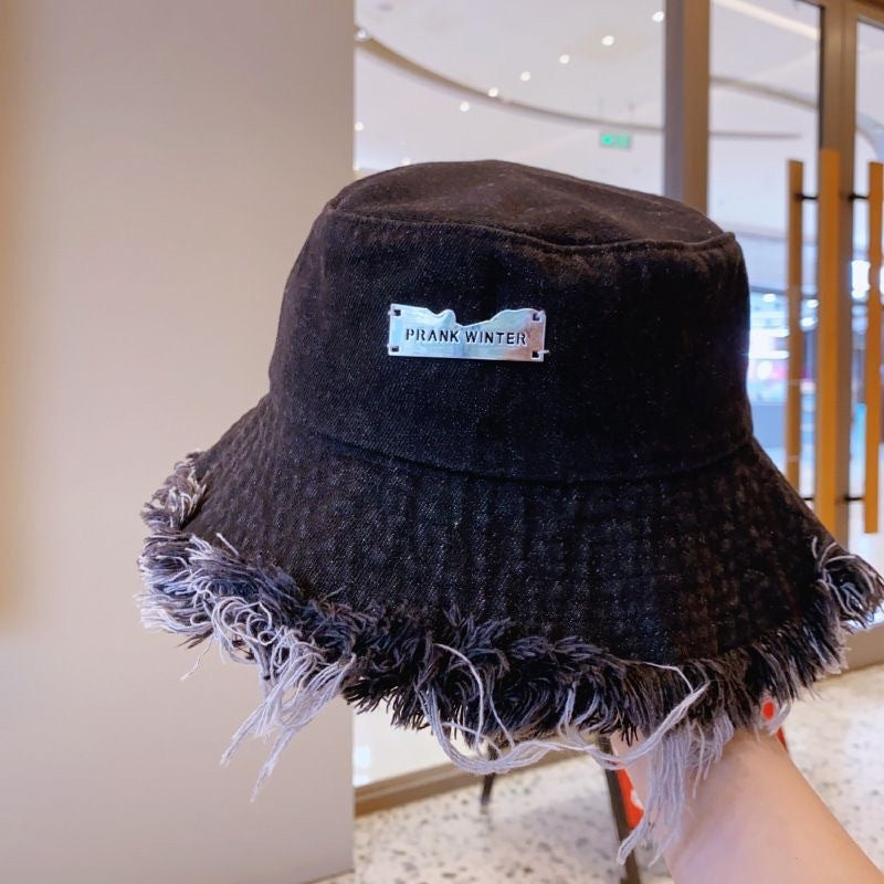 Washed Old Frayed Edge Bucket Hat