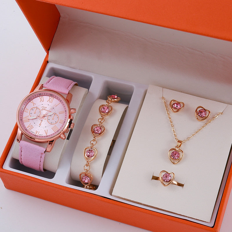 Ladies Graduated Watch Jewelry Set