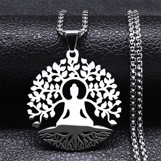 Meditation Buddha Yoga Pendant Necklace