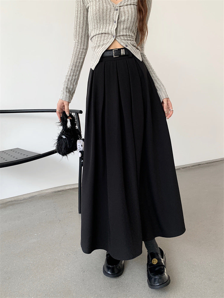 Slim Fit Temperament Midi Skirt