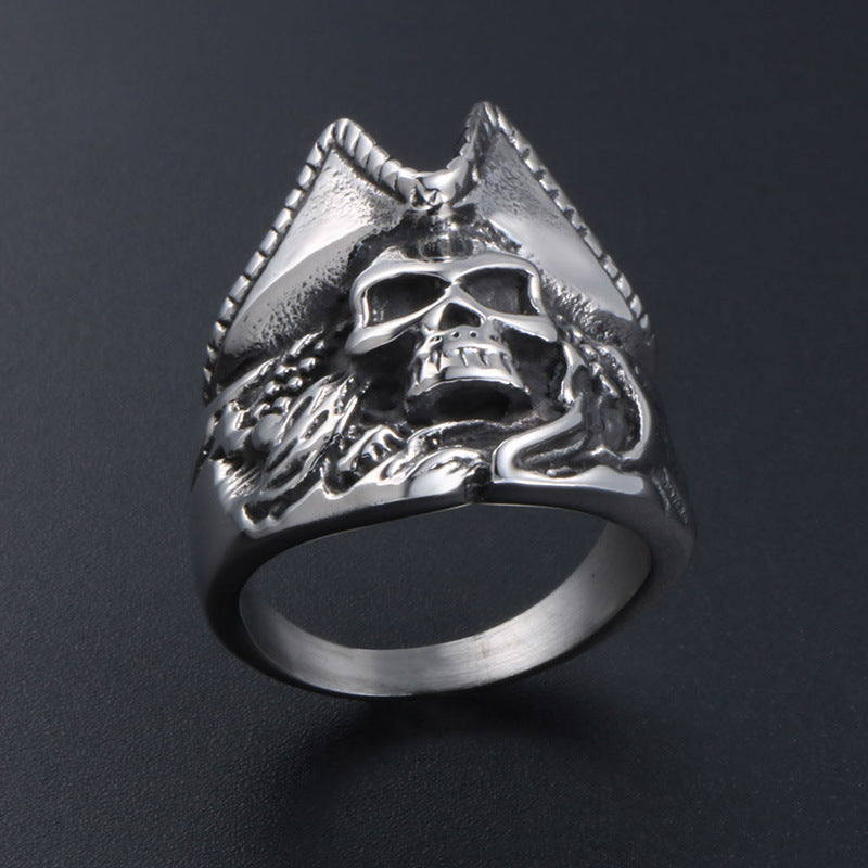 Pirate Skull Titanium Steel Ring