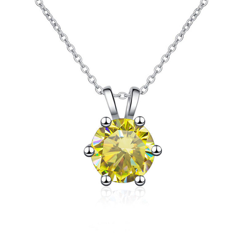 S925 Silver Pendant Diamond Necklace