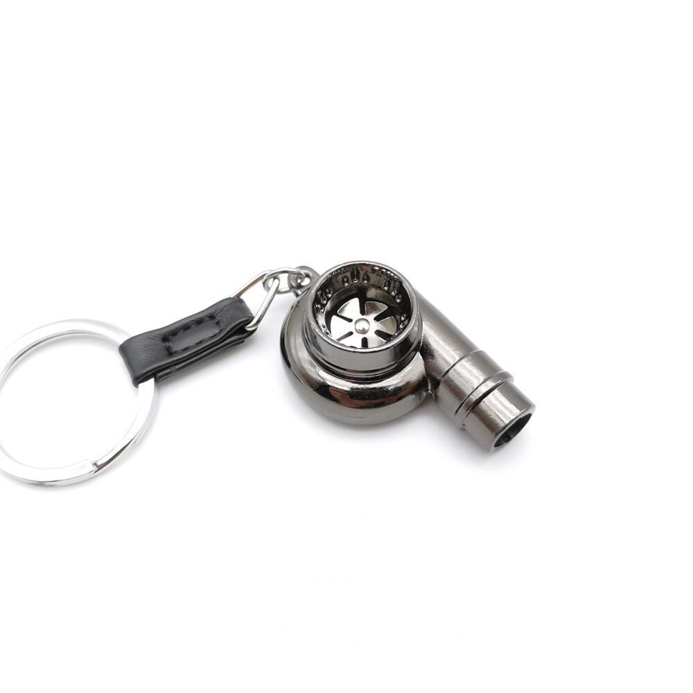 Car Turbo Whistle Alloy Metal Keychains