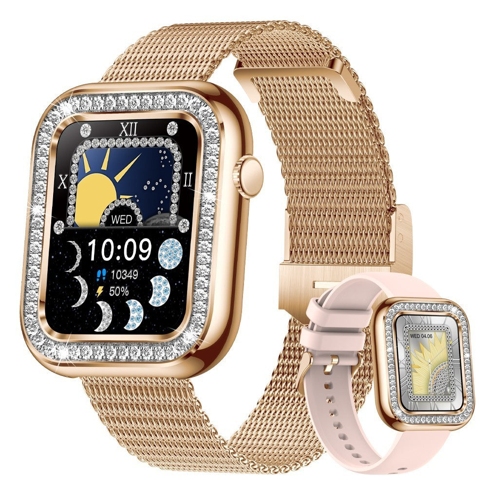 Square Diamond Waterproof Smart Watch