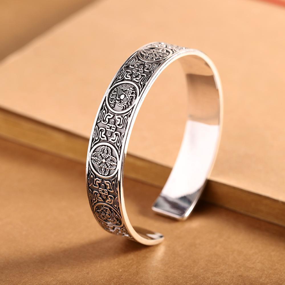 Patterned Sterling Silver Bracelet