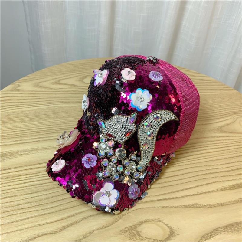 Rhinestone Fox Flower Hat