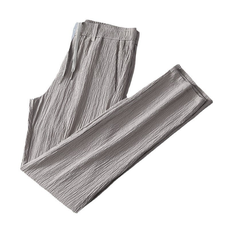 Stretch Waffle Ice Silk Casual Pants