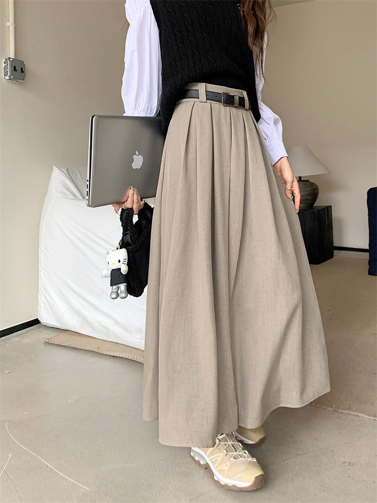 Slim Fit Temperament Midi Skirt