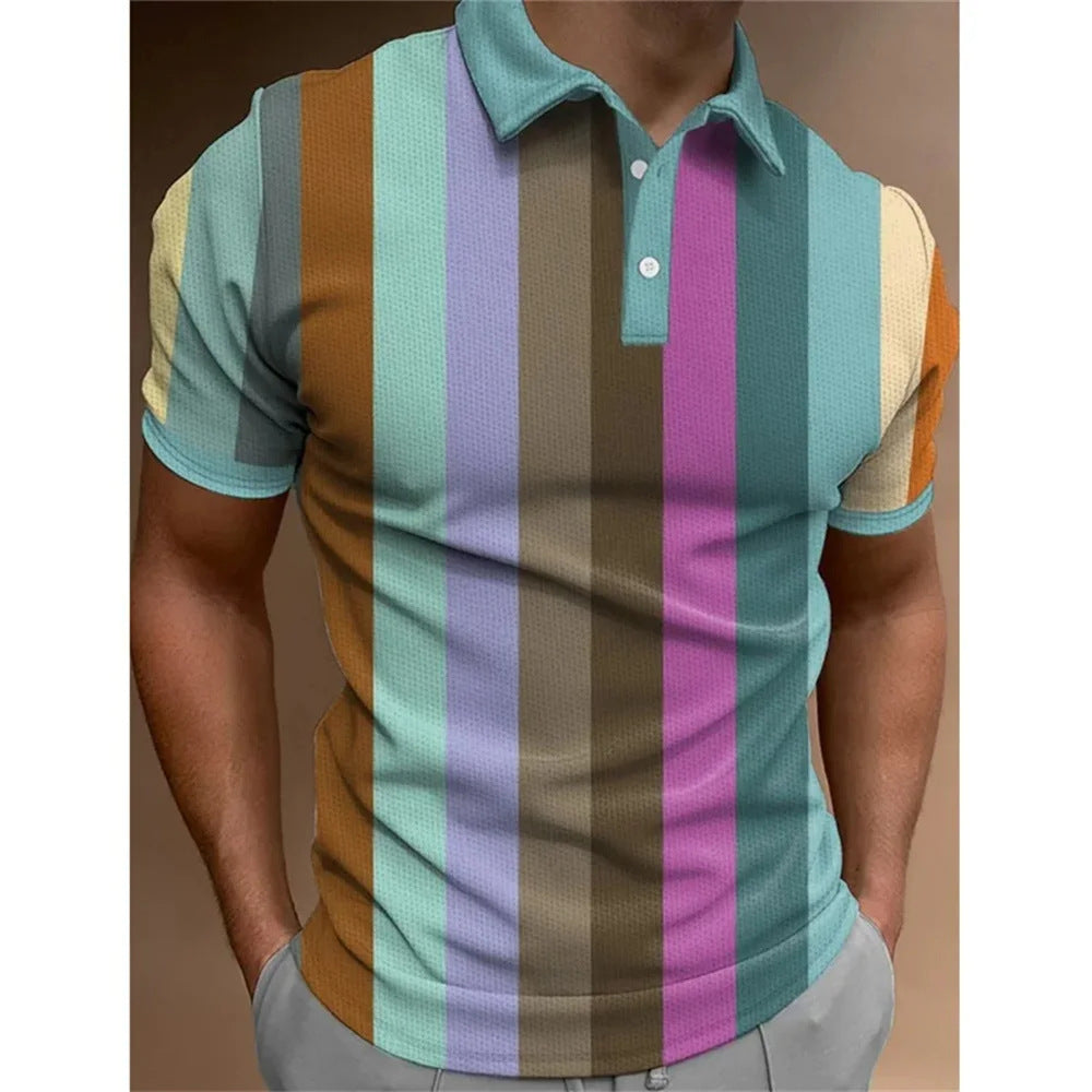 Men's 3D Rainbow Casual Shirt