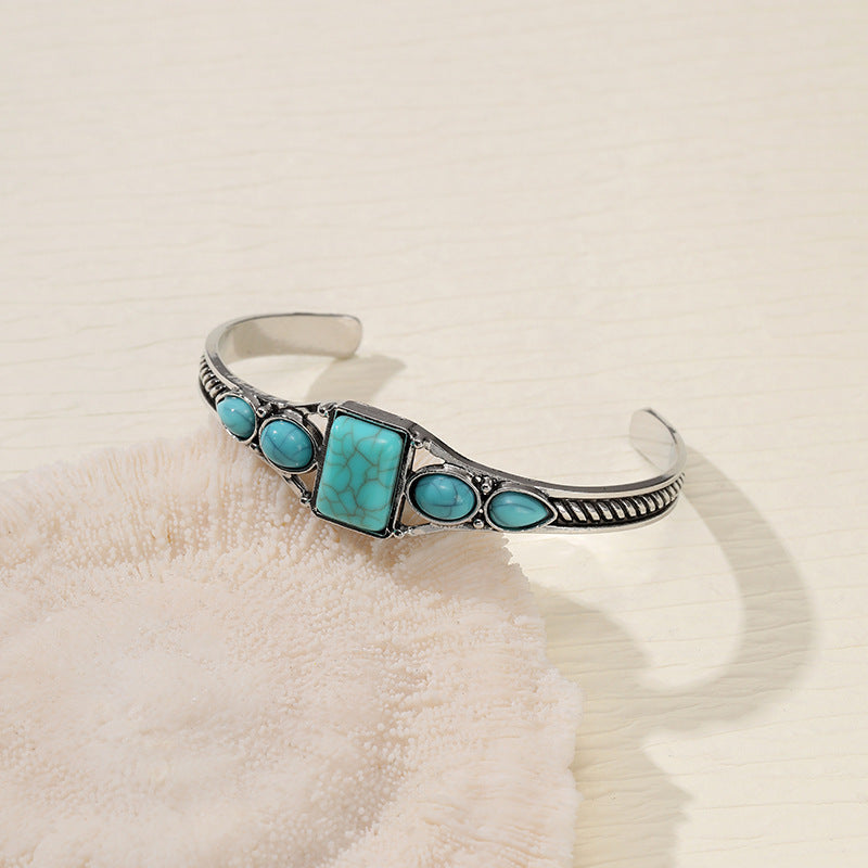 Retro Turquoise Adjustable Bracelet