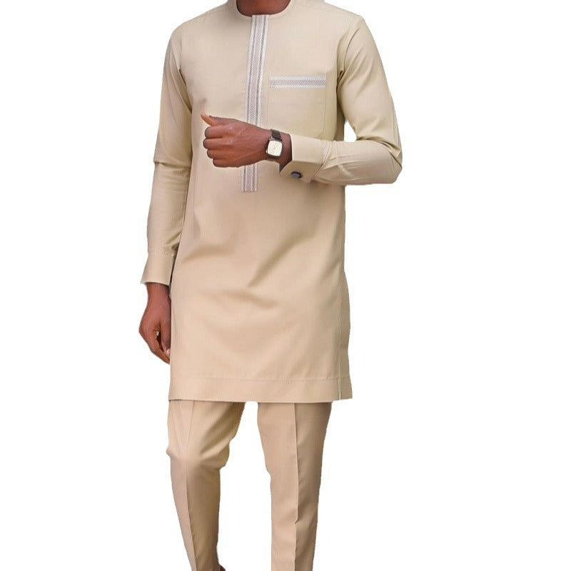 Men's Embroidered Fashion Party Casual Suit