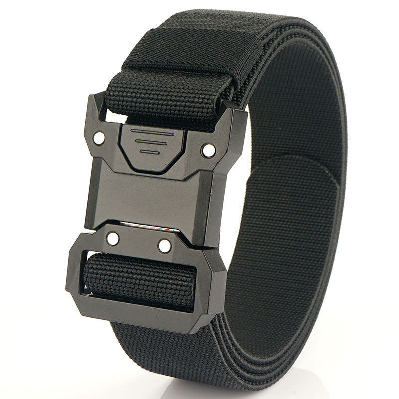 Tactical Quick Release Buckle Braided Elastic Belt