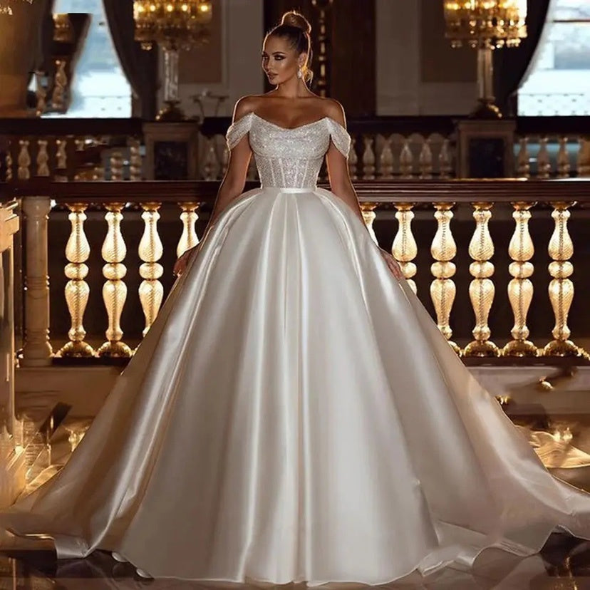 Off Shoulder Wedding Dress