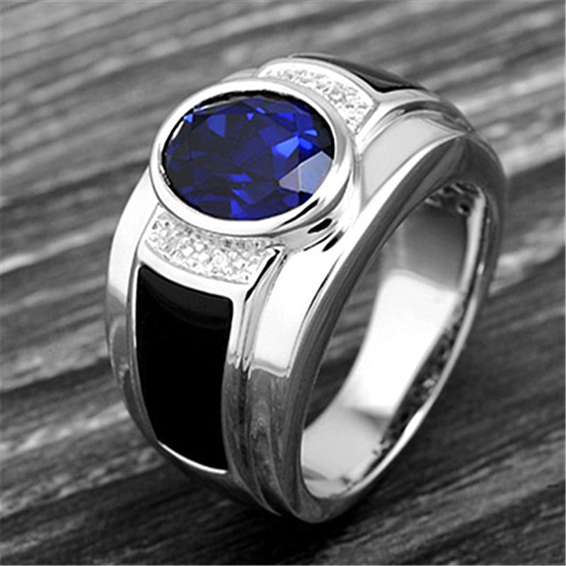 Platinum Plated Luxury Sapphire Ring