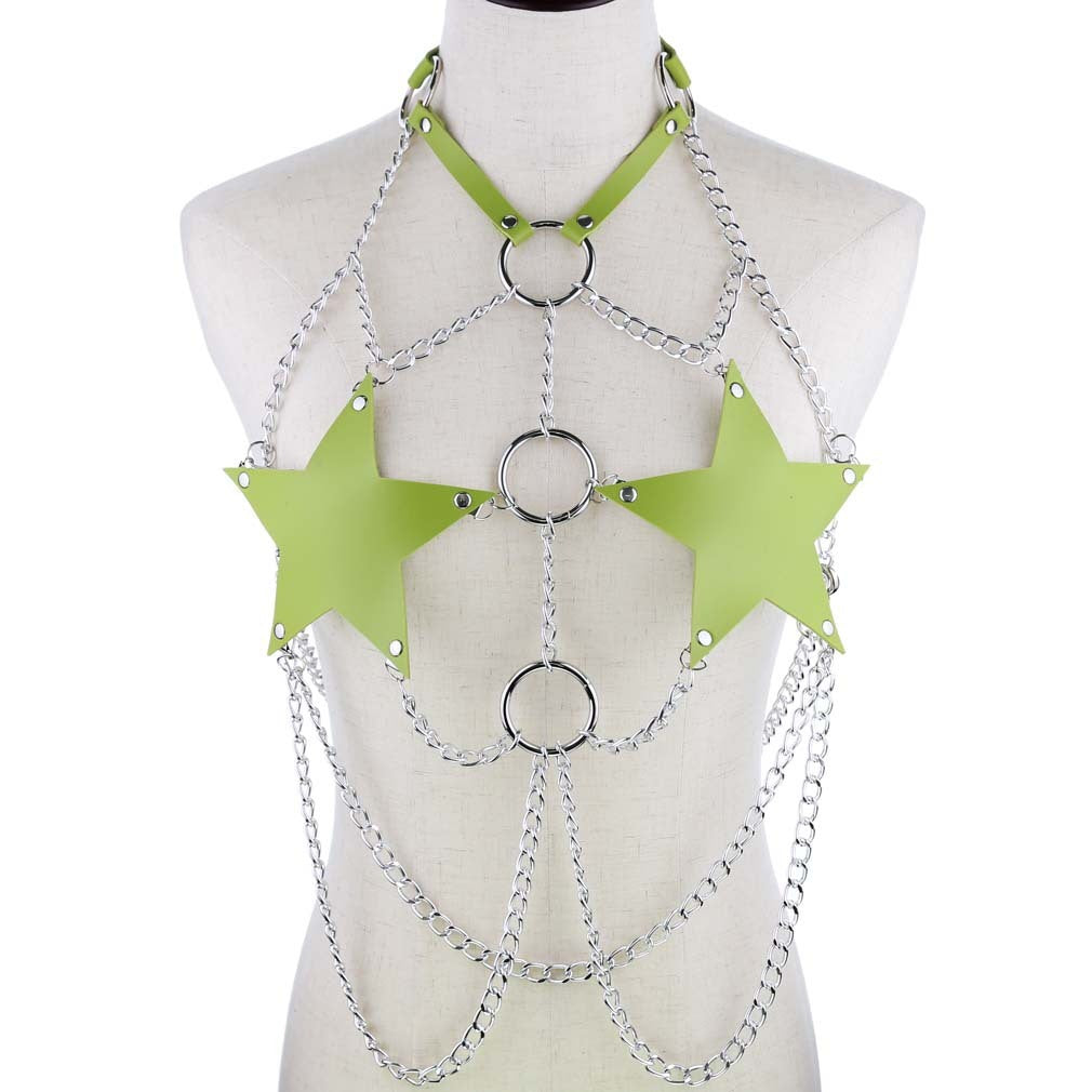 Leather Star Body Chain