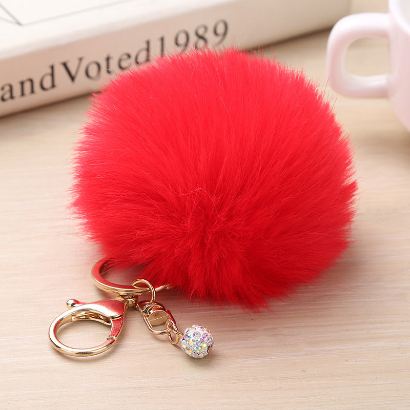 Fashion Puff Ball Keychain