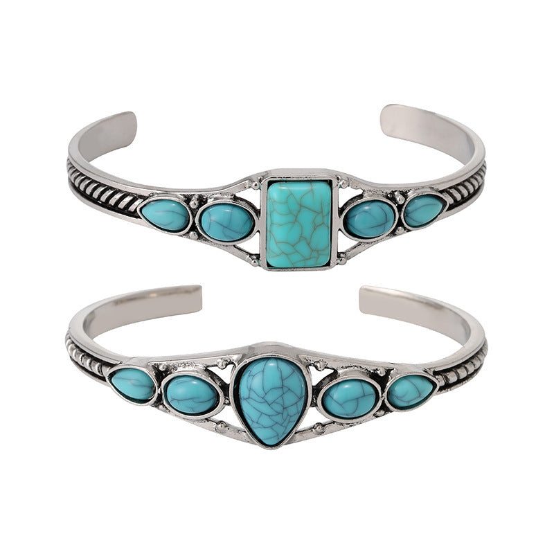 Retro Turquoise Adjustable Bracelet