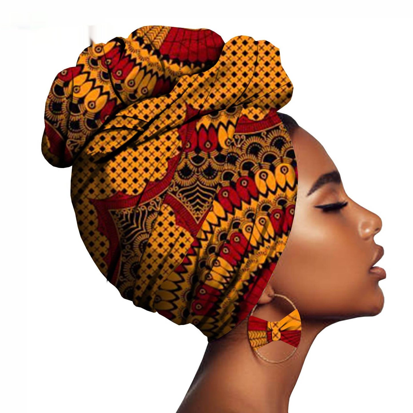 African Printed Batik Headscarf