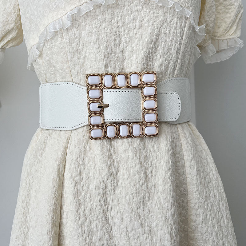 Rhinestone Pin Buckle Belt