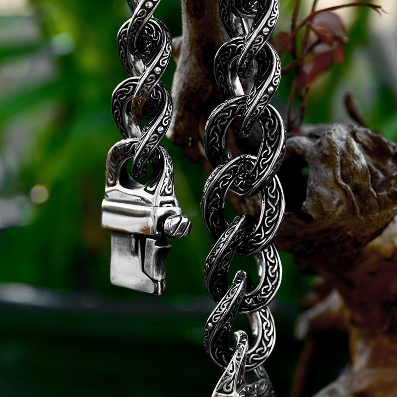 Viking Chain Titanium Stainless Steel Bracelet