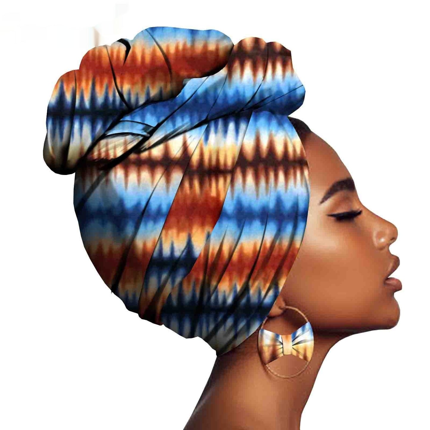 African Printed Batik Headscarf