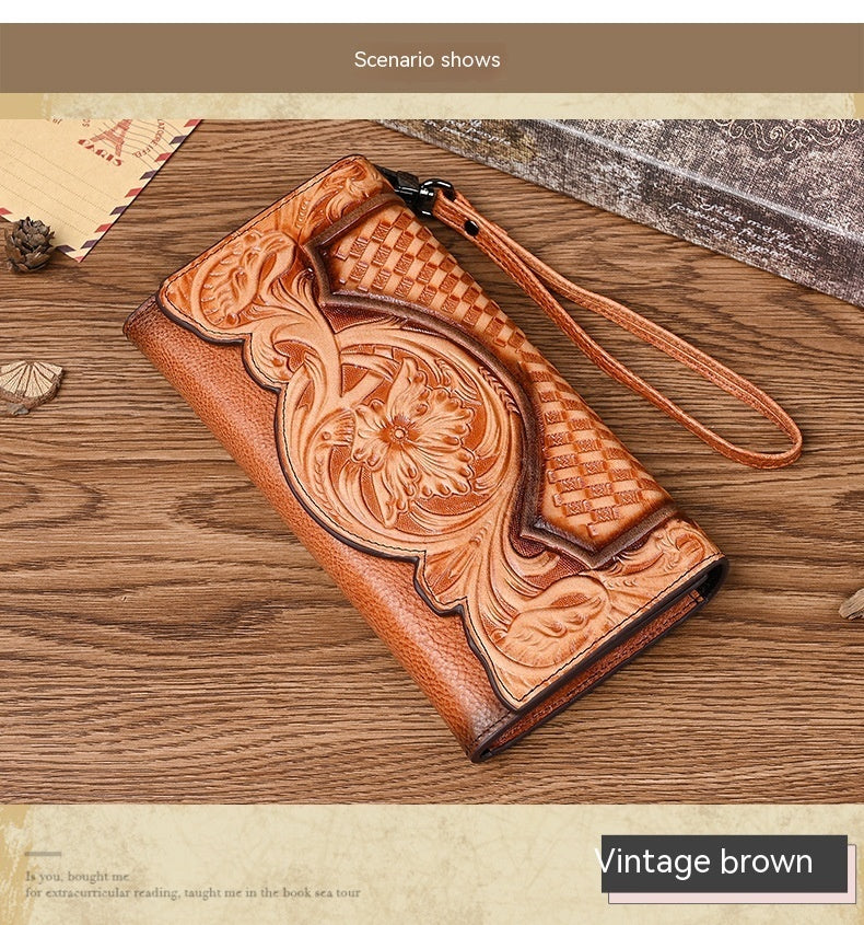 Embossed Cowhide Wallet