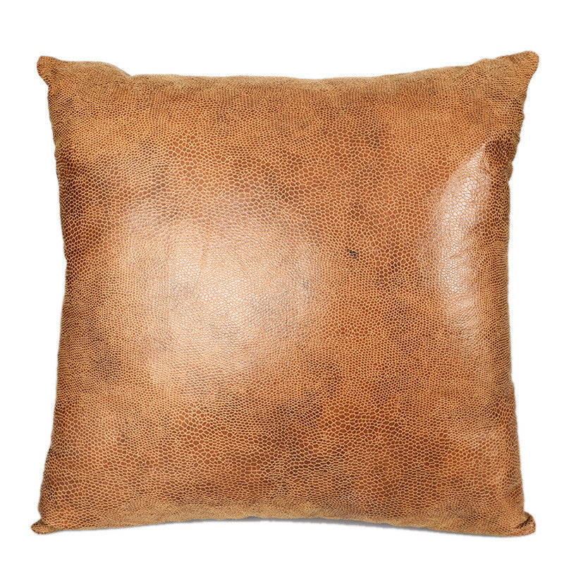 Retro Leather Sofa Pillowcase Cover