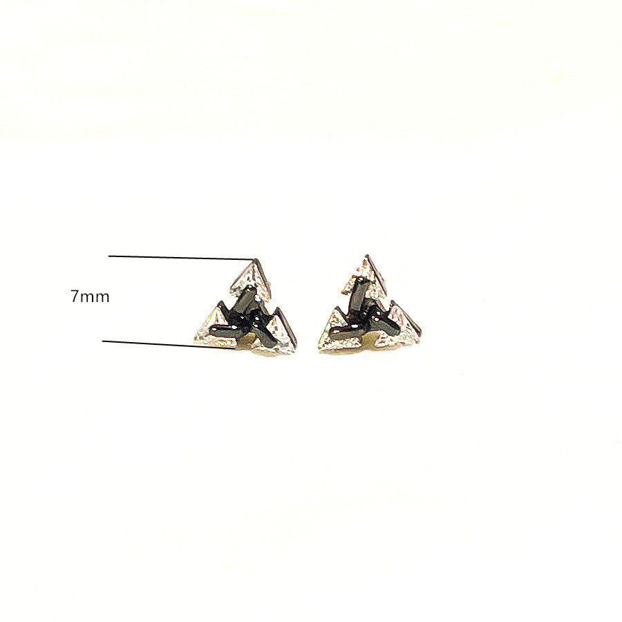 Triangle Zircon Piercing Studs