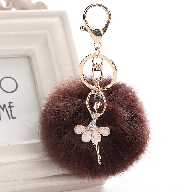 Ballerina Puff Keychain