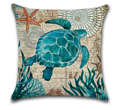 Sea Life Linen Pillowcase