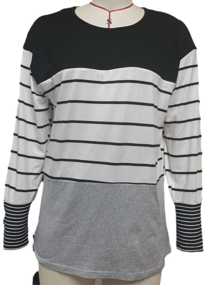 Casual Round Neck Long Sleeve Shirt