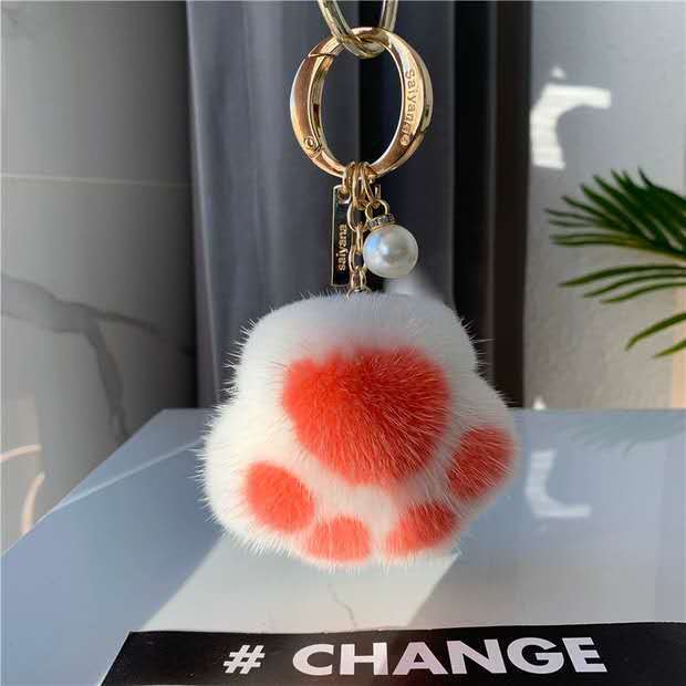 Cat's Claw Fur Keychain