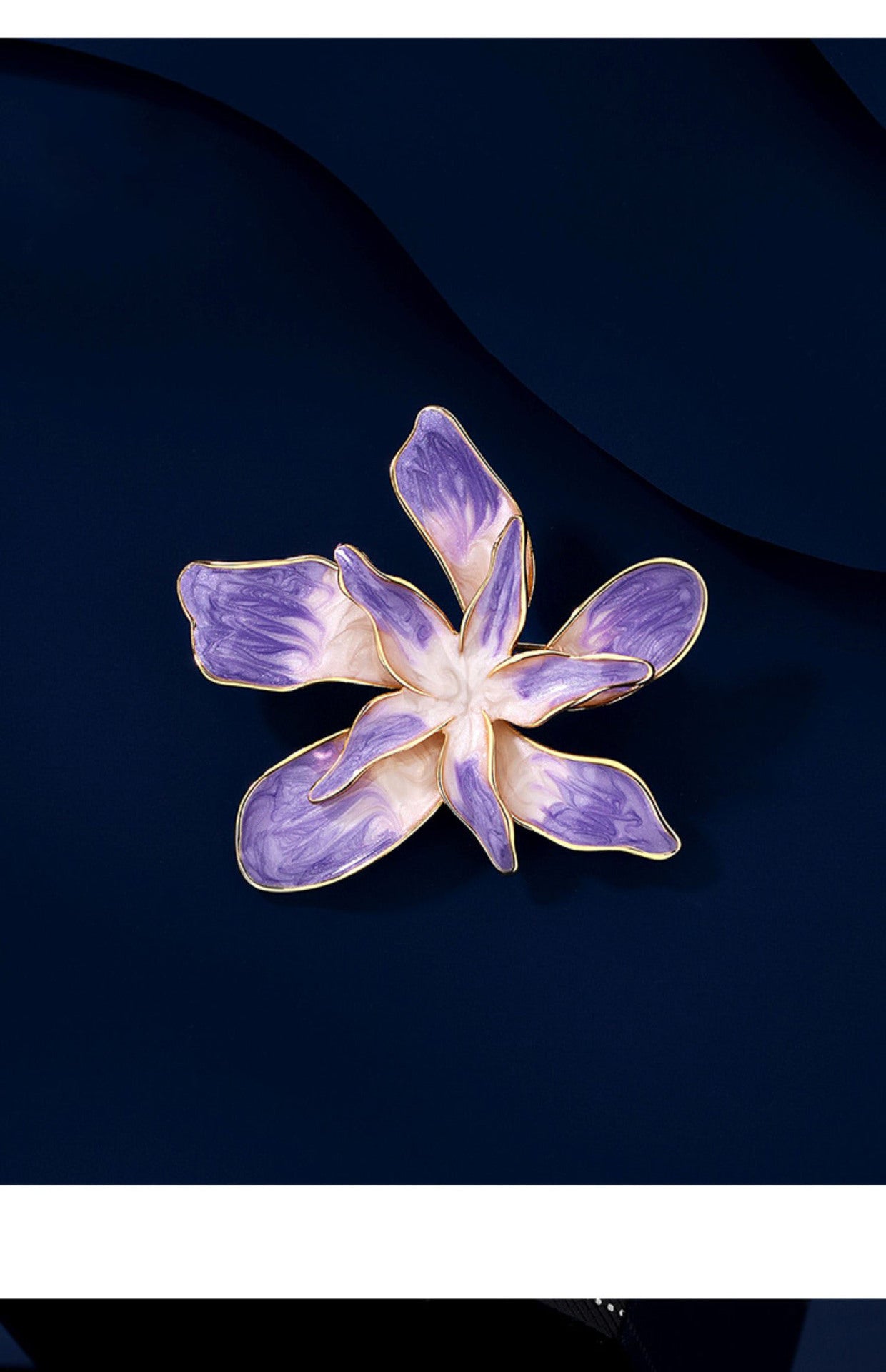 Elegant Purple Flower Brooch