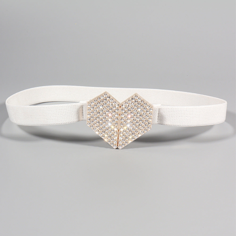 Heart Shape Rhinestone Belt