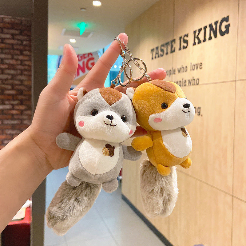 Plush Squirrel Keychain