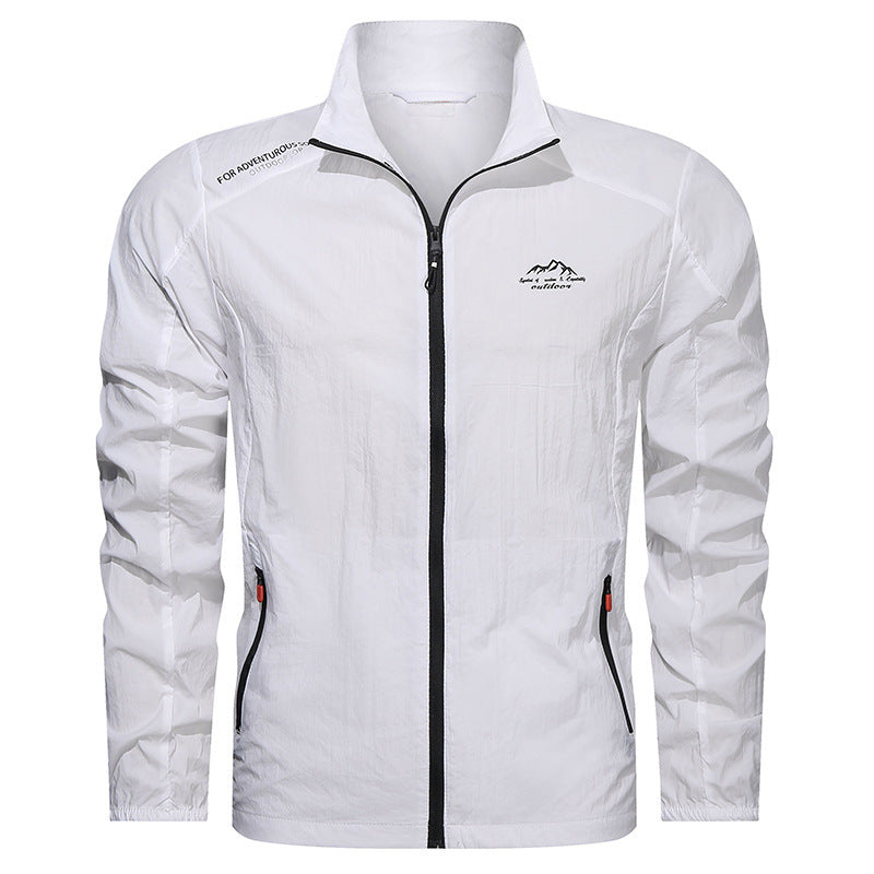 Men's Ultra-thin Stand Collar Sun-protective Quick-drying Breathable Sports Jacket