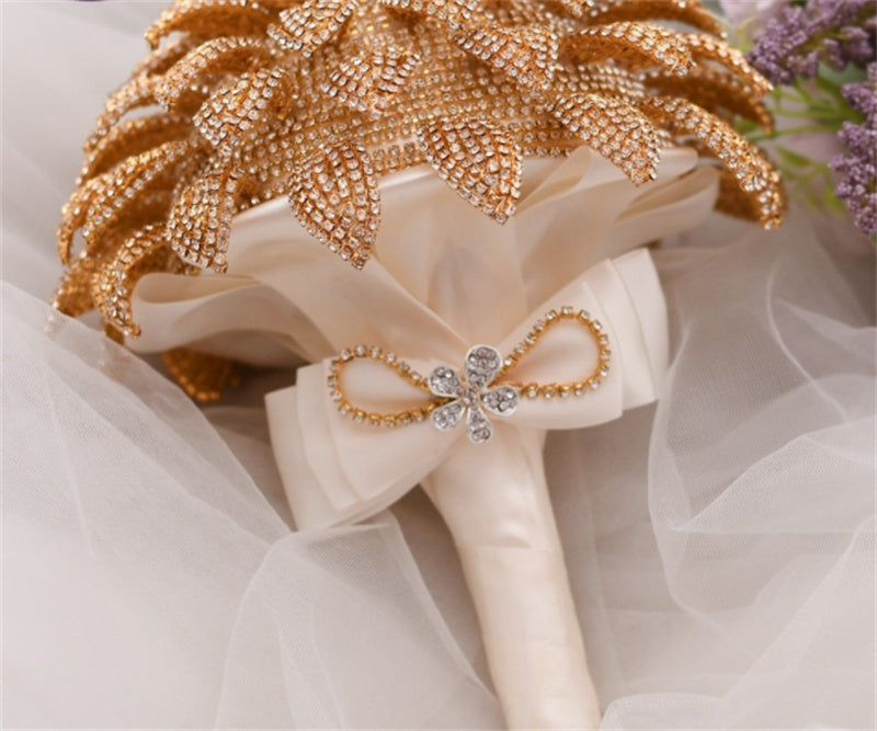 Handmade Rhinestone Bridal Wedding Bouquet