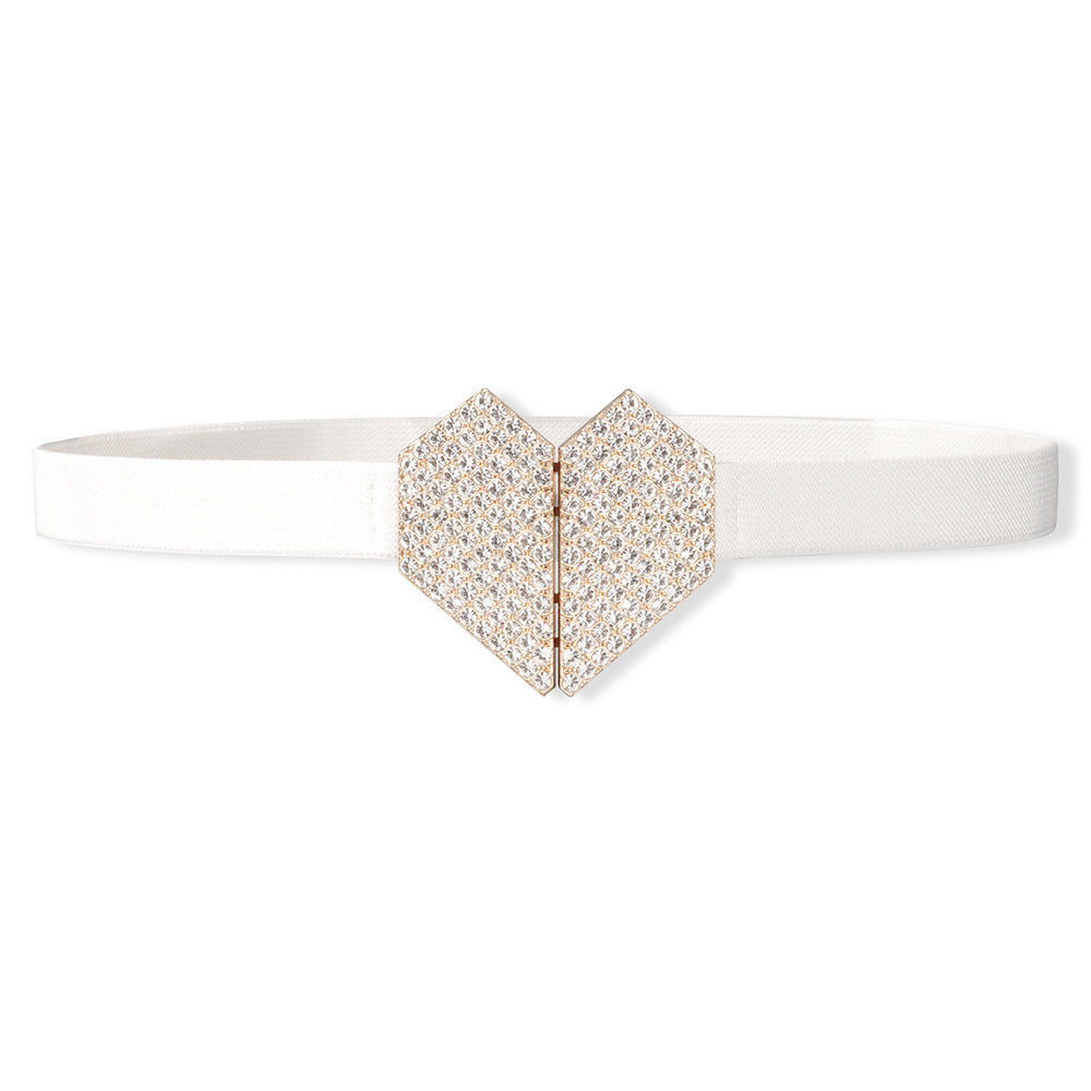 Heart Shape Rhinestone Belt